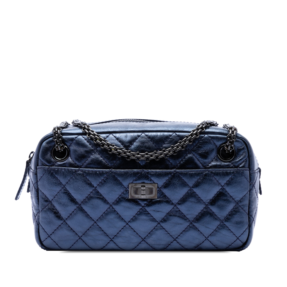 Pre-Loved Chanel Medium Metallic Quilted Aged Calfskin Reissue Camera Bag